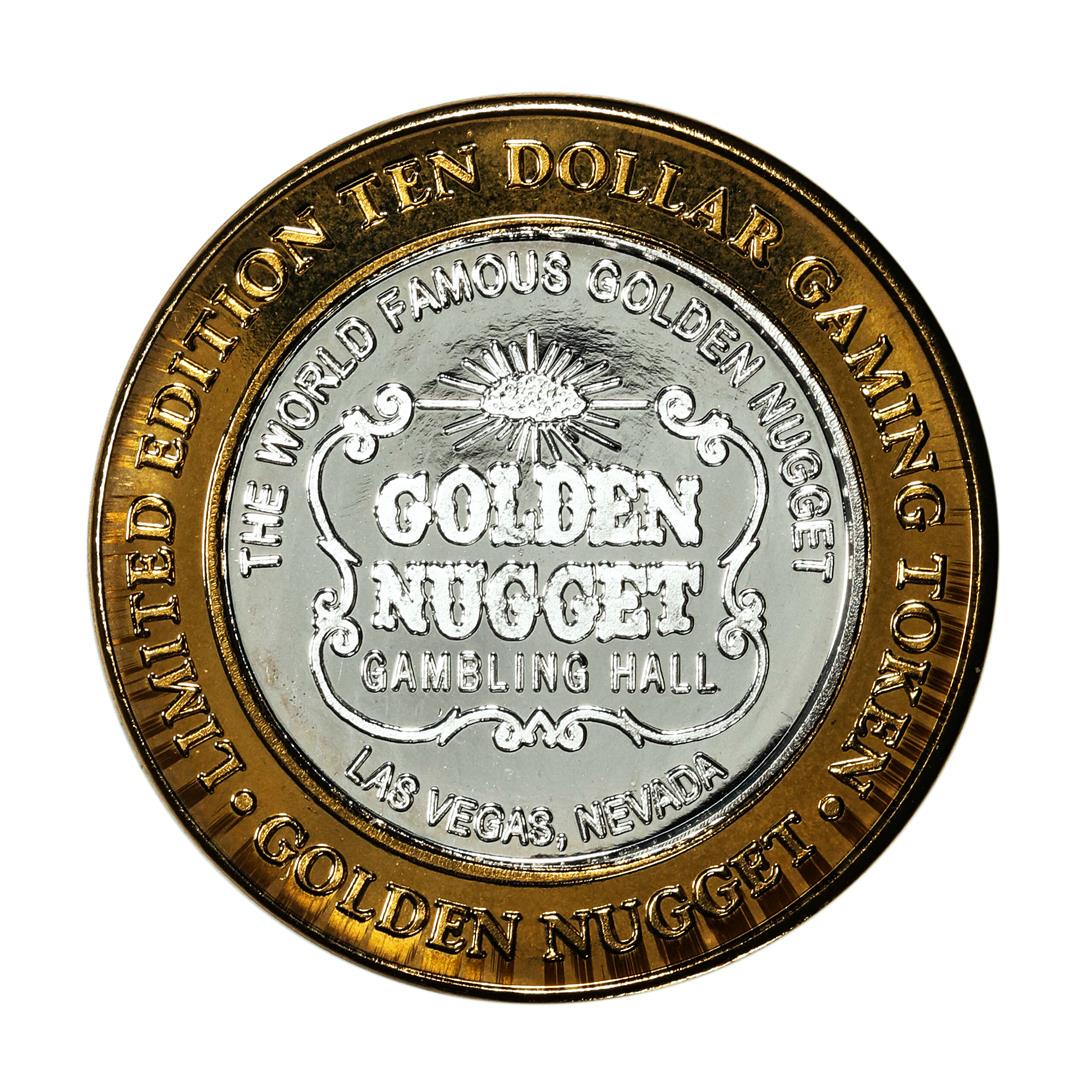 .999 Silver Golden Nugget Las Vegas, Nevada $10 Casino Limited Edition Gaming Token: One .999 Silver Golden Nugget Las Vegas, Nevada $10 Casino Limited Edition Gaming Token.