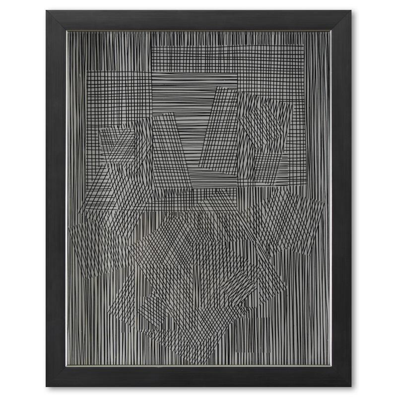 Victor Vasarely (1908-1997) Print Mixed Media On Board: "Trois Dimensions Optique de la Serie Cinetiques" is a dimensional artwork, published in 1973, by Victor Vasarely (1908-1997). This piece comes custom framed, with a letter of authenticity and with a 