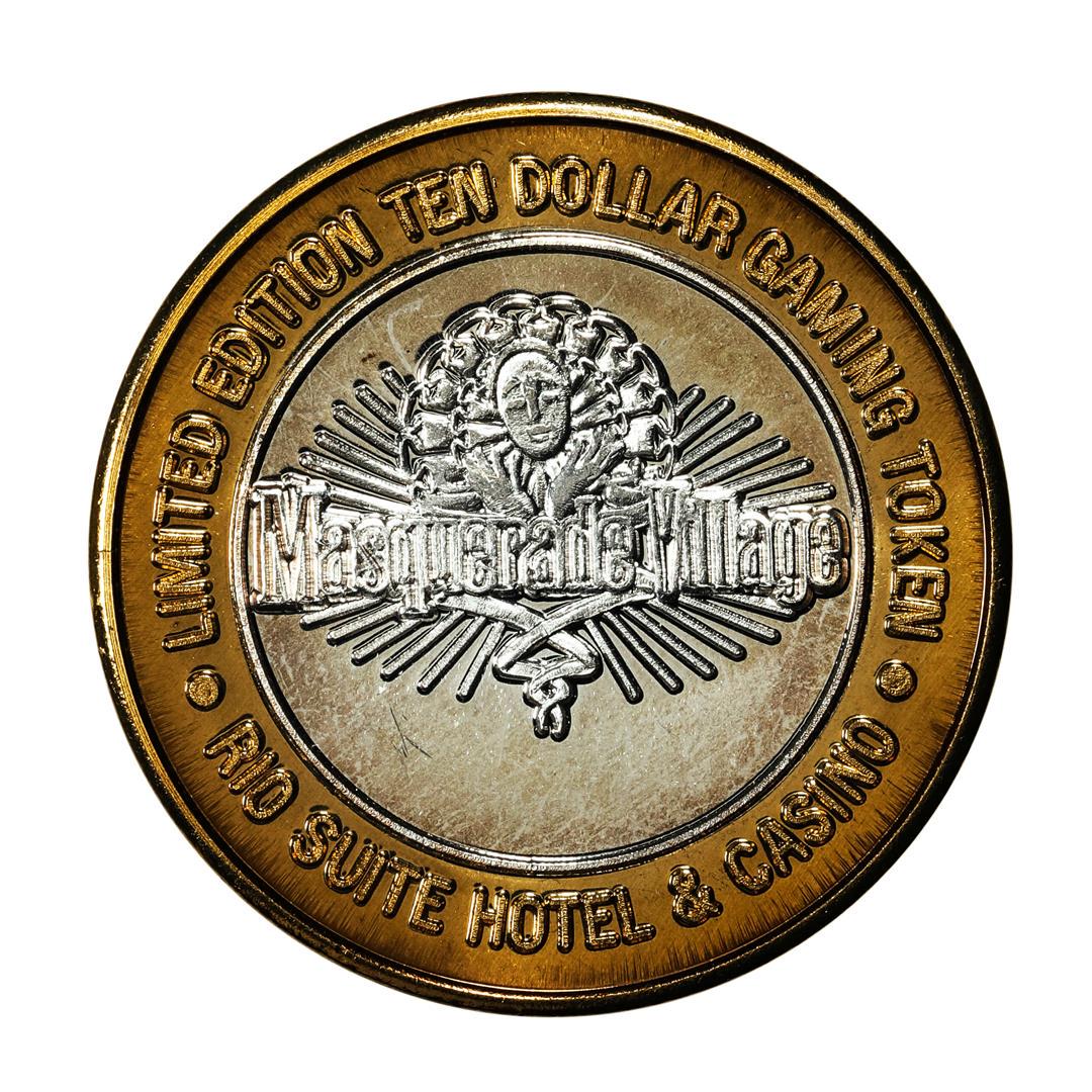 .999 Silver Rio Suite Hotel & Casino Las Vegas, NV $10 Limited Edition Gaming Token: One .999 Silver Rio Suite Hotel & Casino Las Vegas, NV $10 Limited Edition Gaming Token.