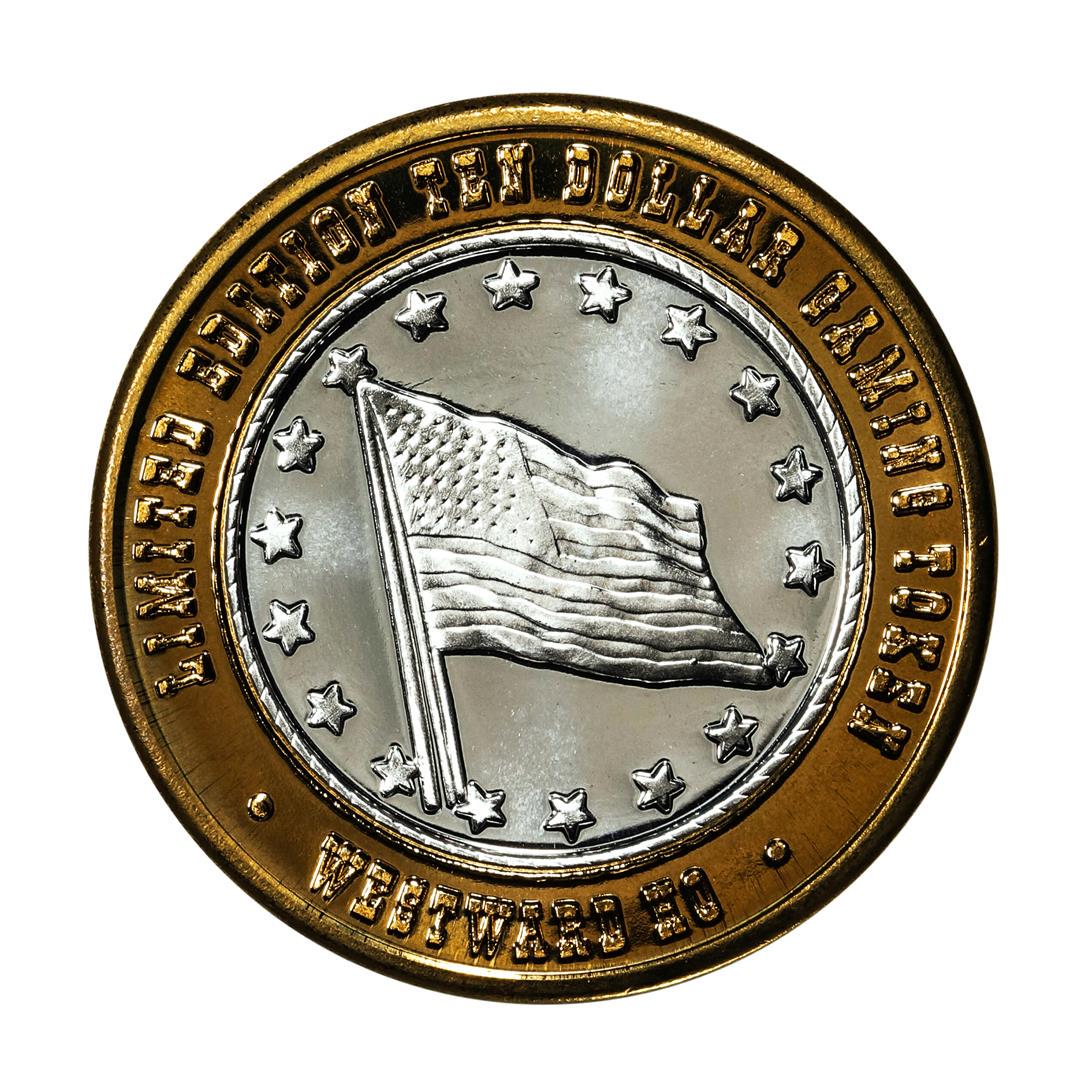 .999 Silver Westward Ho Casino Las Vegas, NV $10 Casino Gaming Token Limited Edition: One .999 Silver Westward Ho Casino Las Vegas, NV $10 Casino Gaming Token Limited Edition.