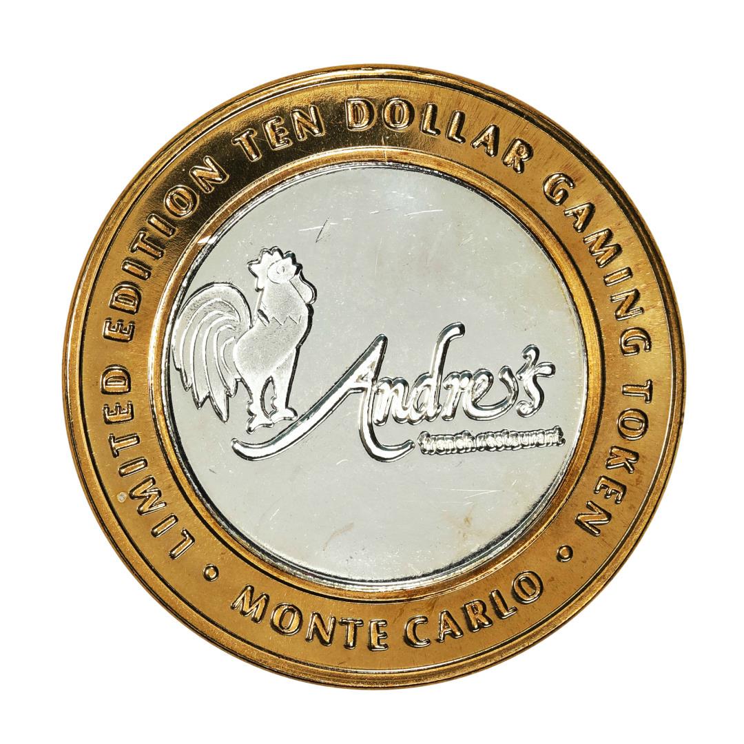 .999 Silver Monte Carlo Las Vegas, Nevada $10 Casino Limited Edition Gaming Token: One .999 Silver Monte Carlo Las Vegas, Nevada $10 Casino Limited Edition Gaming Token.