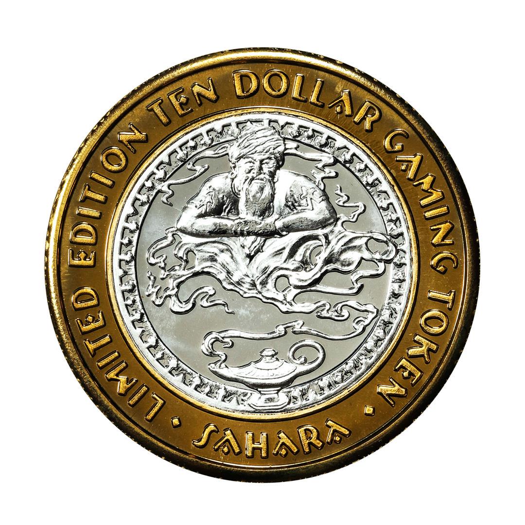 .999 Silver Sahara Las Vegas, Nevada $10 Casino Limited Edition Gaming Token: One .999 Silver Sahara Las Vegas, Nevada $10 Casino Limited Edition Gaming Token.