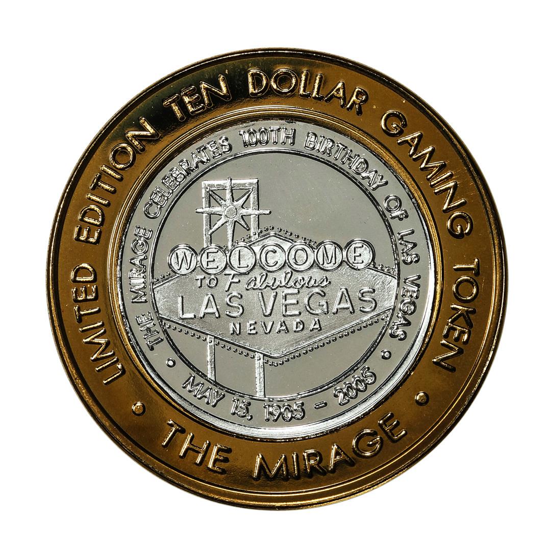 .999 Silver Mirage Las Vegas, Nevada $10 Casino Limited Edition Gaming Token: One .999 Silver Mirage Las Vegas, Nevada $10 Casino Limited Edition Gaming Token.
