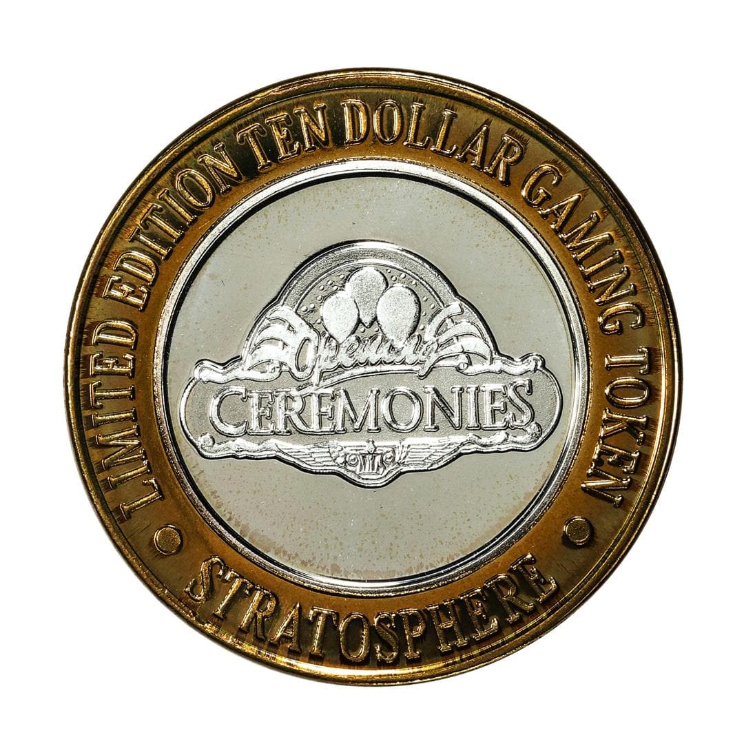 .999 Silver Stratosphere Las Vegas, Nevada $10 Casino Limited Edition Gaming Token: One .999 Silver Stratosphere Las Vegas, Nevada $10 Casino Limited Edition Gaming Token.