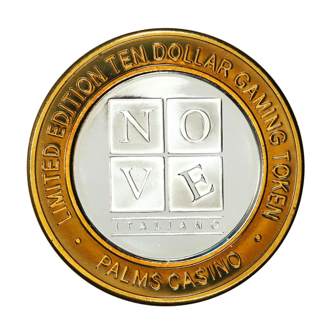 .999 Silver Palms Casino Las Vegas, NV $10 Casino Limited Edition Gaming Token: One .999 Silver Palms Casino Las Vegas, NV $10 Casino Limited Edition Gaming Token.