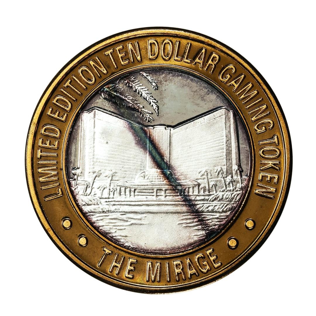 .999 Silver Mirage Las Vegas, Nevada $10 Casino Limited Edition Gaming Token: One .999 Silver Mirage Las Vegas, Nevada $10 Casino Limited Edition Gaming Token.
