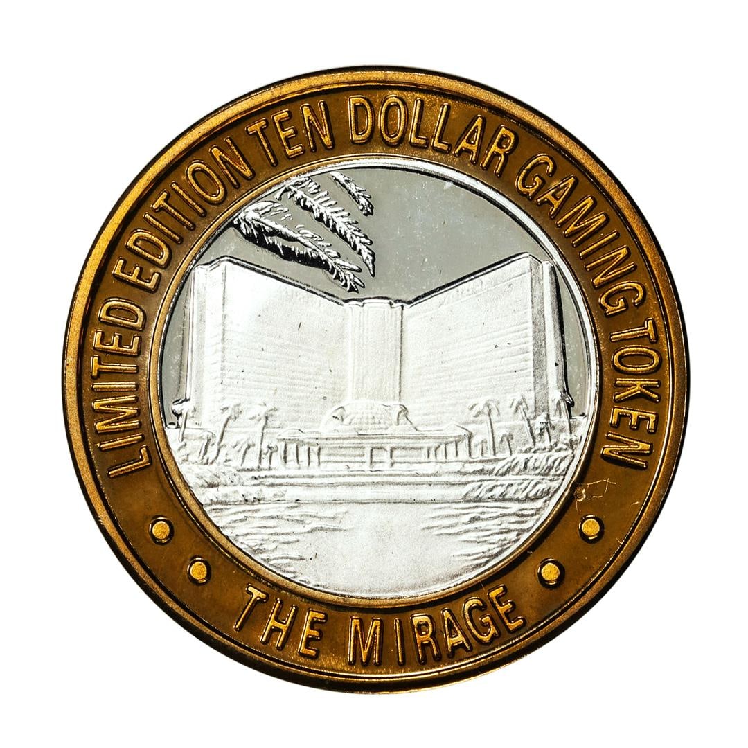 .999 Silver Mirage Las Vegas, Nevada $10 Casino Limited Edition Gaming Token: One .999 Silver Mirage Las Vegas, Nevada $10 Casino Limited Edition Gaming Token.