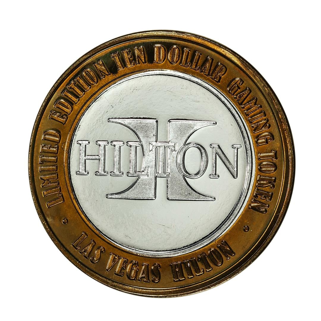 .999 Silver Hilton Las Vegas, Nevada $10 Casino Limited Edition Gaming Token: One .999 Silver Hilton Las Vegas, Nevada $10 Casino Limited Edition Gaming Token.