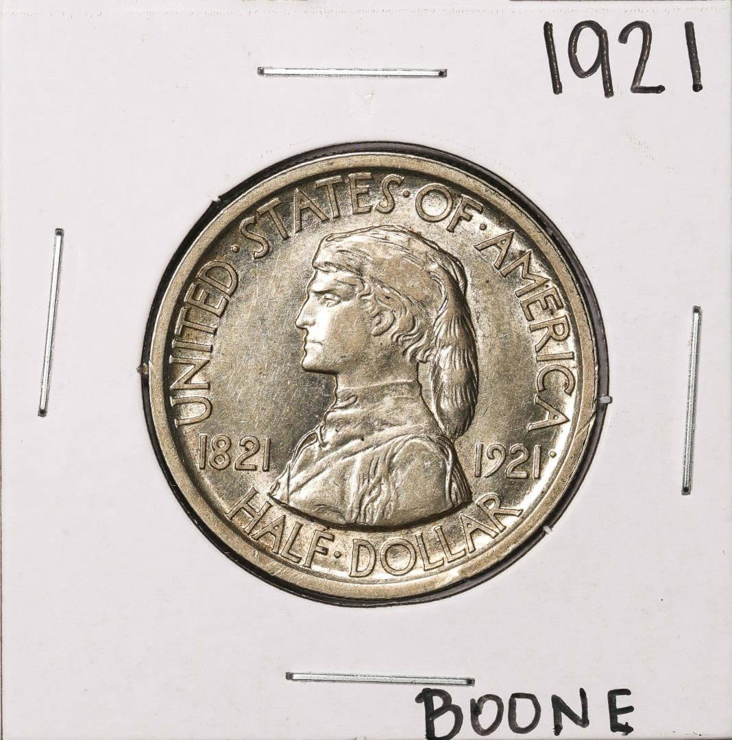 1921 Boone Commemorative Half Dollar Coin Auction