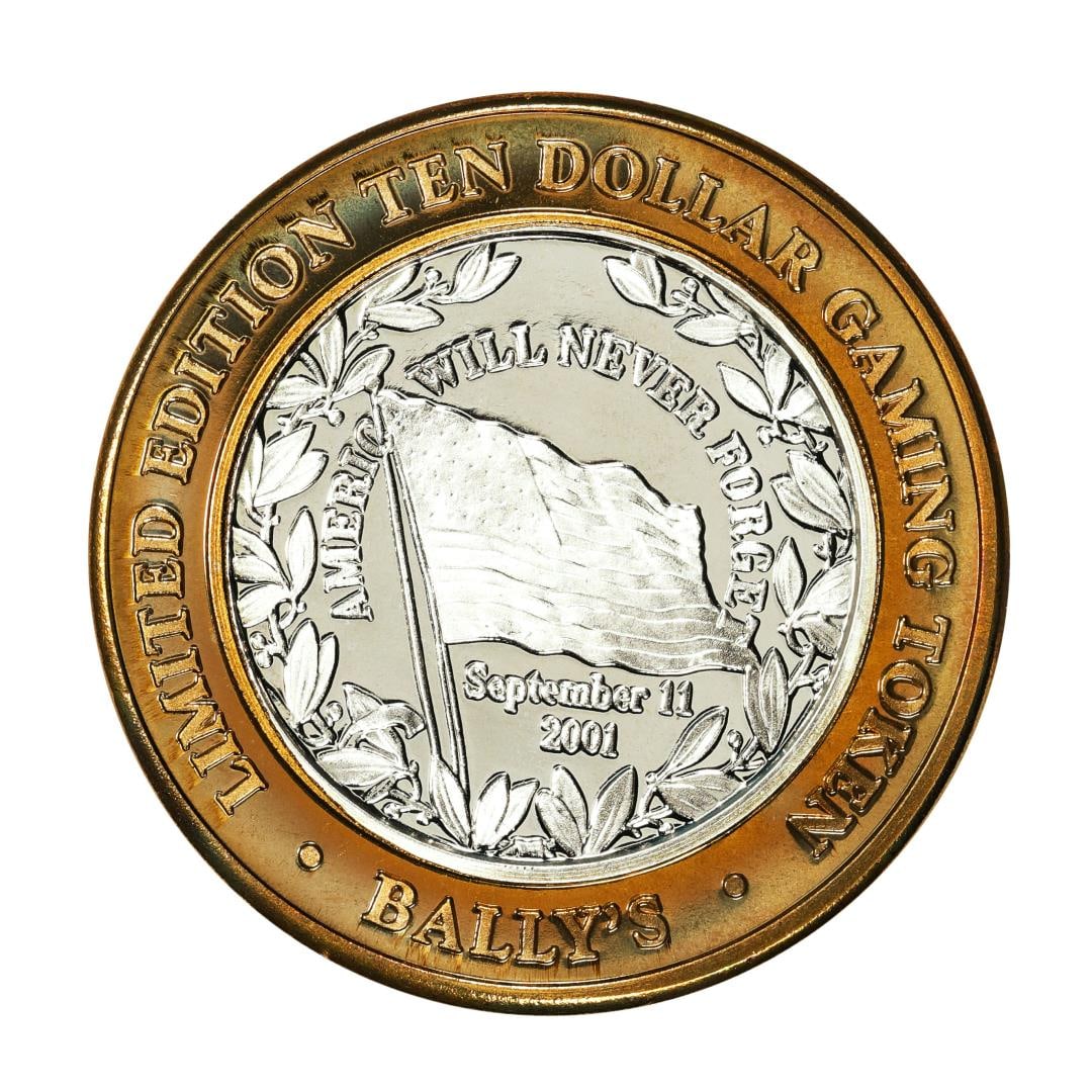 .999 Silver Bally's Las Vegas, Nevada $10 Casino Limited Edition Gaming Token: One .999 Silver Bally's Las Vegas, Nevada $10 Casino Limited Edition Gaming Token.
