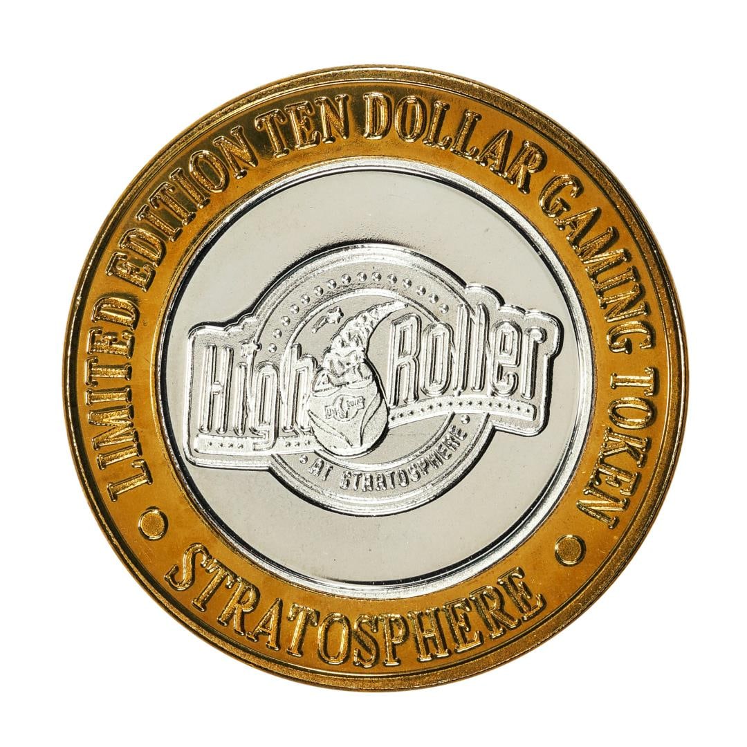 .999 Silver Stratosphere Las Vegas, Nevada $10 Casino Limited Edition Gaming Token: One .999 Silver Stratosphere Las Vegas, Nevada $10 Casino Limited Edition Gaming Token.