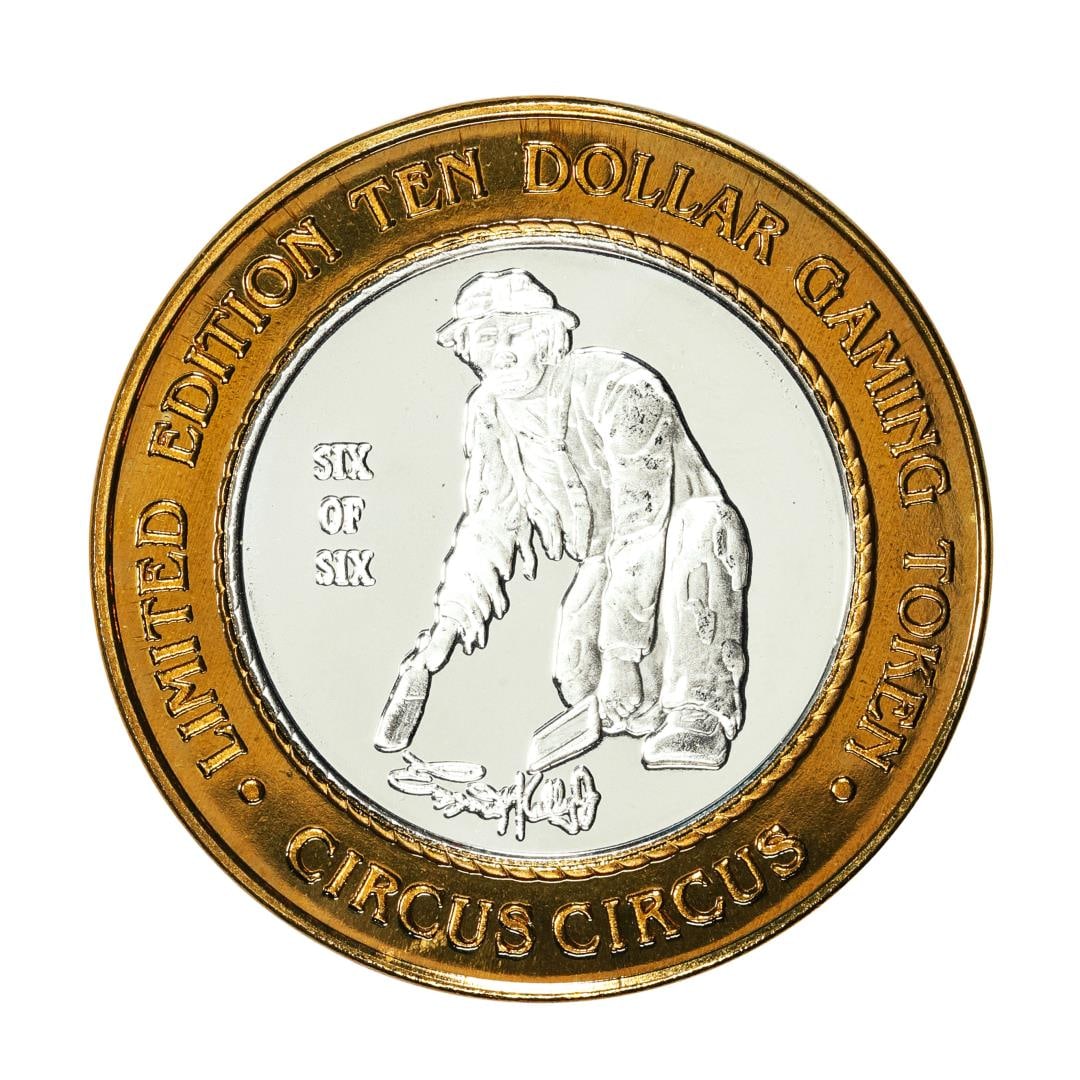 .999 Silver Circus Circus Hotel & Casino Reno, NV $10 Limited Edition Gaming Token: One .999 Silver Circus Circus Hotel & Casino Reno, NV $10 Limited Edition Gaming Token.