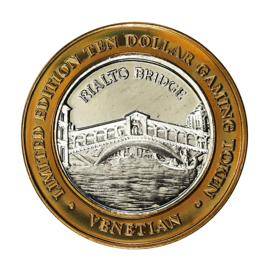 .999 Silver The Venetian Las Vegas, Nevada $10 Casino Limited Edition Gaming Token: One .999 Silver The Venetian Las Vegas, Nevada $10 Casino Limited Edition Gaming Token.