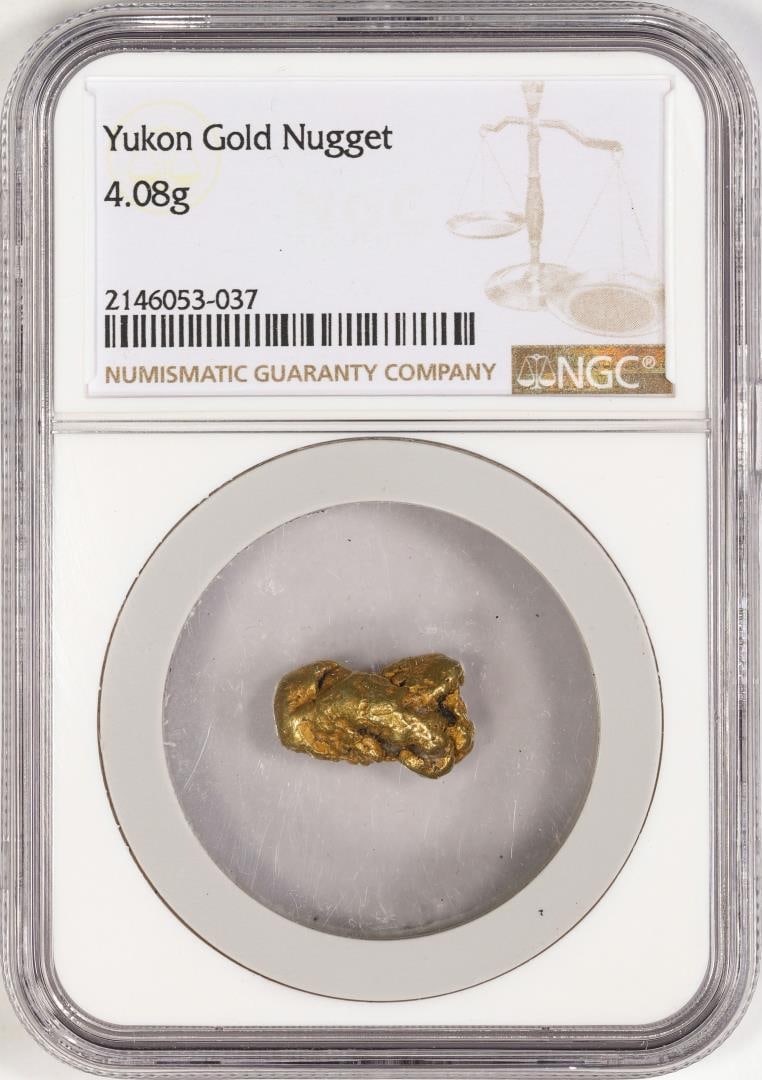 4.08 Gram Yukon Gold Nugget NGC Graded: One 4.08 Gram Yukon Gold Nugget NGC Graded. NGC Certified.