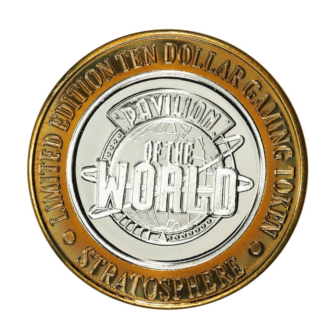 .999 Silver Stratosphere Las Vegas, Nevada $10 Casino Limited Edition Gaming Token: One .999 Silver Stratosphere Las Vegas, Nevada $10 Casino Limited Edition Gaming Token.