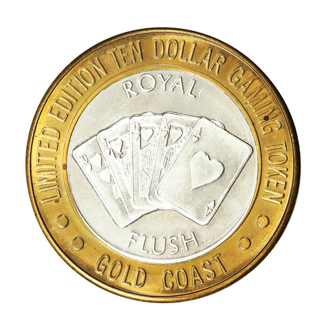 .999 Fine Silver Gold Coast Las Vegas, Nevada $10 Casino Limited Edition Gaming Token: One .999 Fine Silver Gold Coast Las Vegas, Nevada $10 Casino Limited Edition Gaming Token.