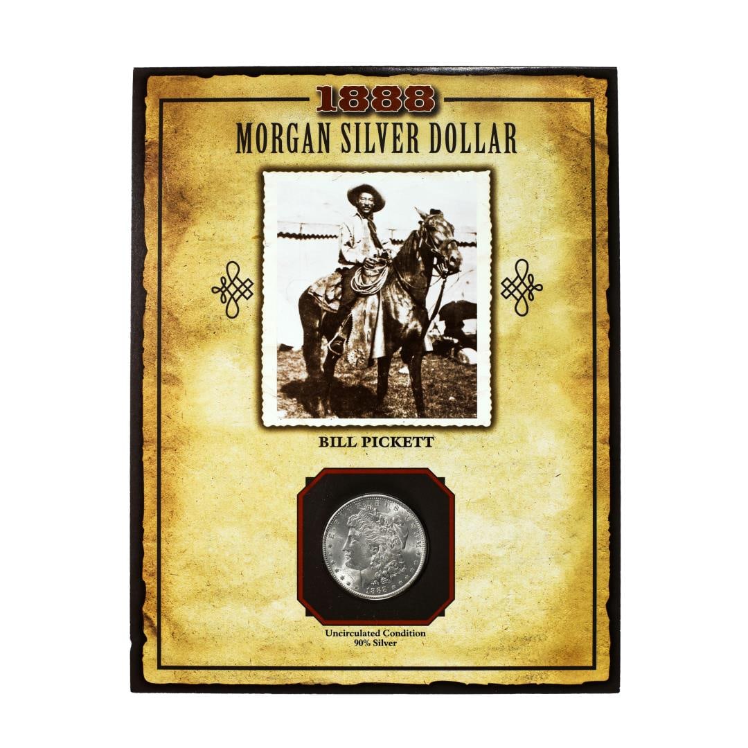 1888 $1 Morgan Silver Dollar Coin Bill Pickett Legends of the Wild West: One 1888 $1 Morgan Silver Dollar Coin Bill Pickett Legends of the Wild West.