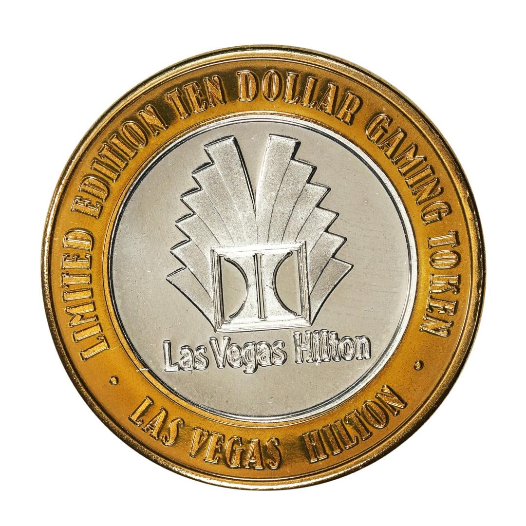 .999 Silver Hilton Las Vegas, Nevada $10 Casino Limited Edition Gaming Token: One .999 Silver Hilton Las Vegas, Nevada $10 Casino Limited Edition Gaming Token.