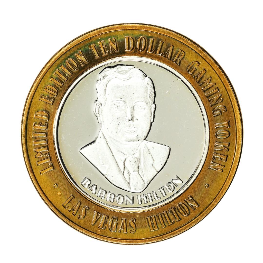 .999 Silver Hilton Las Vegas, Nevada $10 Casino Limited Edition Gaming Token: One .999 Silver Hilton Las Vegas, Nevada $10 Casino Limited Edition Gaming Token.