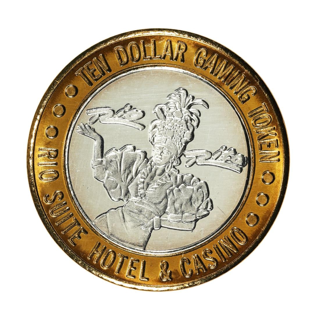 .999 Silver Rio Suite Hotel Las Vegas, Nevada $10 Casino Limited Edition Gaming Token: One .999 Silver Rio Suite Hotel Las Vegas, Nevada $10 Casino Limited Edition Gaming Token.