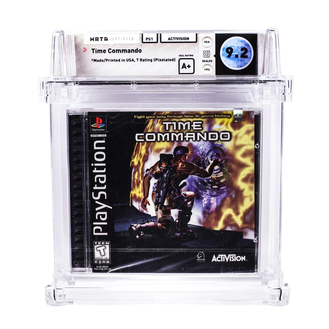 Time Commando PS1 PlayStation Sealed Video Game WATA 9.2/A+: One Time Commando PS1 PlayStation Sealed Video Game WATA 9.2/A+. WATA Graded.