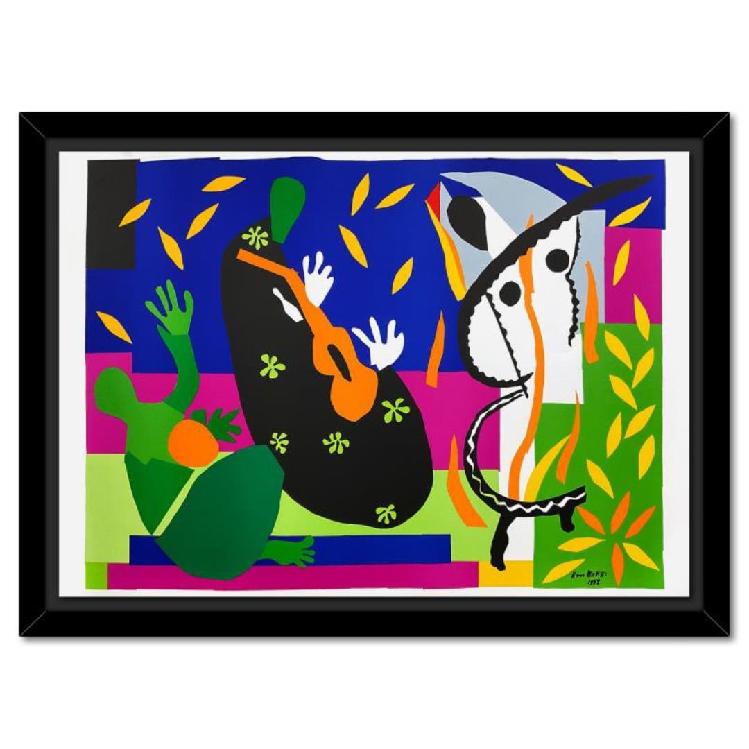 Henri Matisse (1869-1954) "La Tristesse du roi" Limited Edition Lithograph on Paper: "La Tristesse du roi" is a limited edition lithograph by Henri Matisse (1869-1954). This piece comes from an edition of 200 authorized by the Matisse Estate; the edition number is not on the piece its