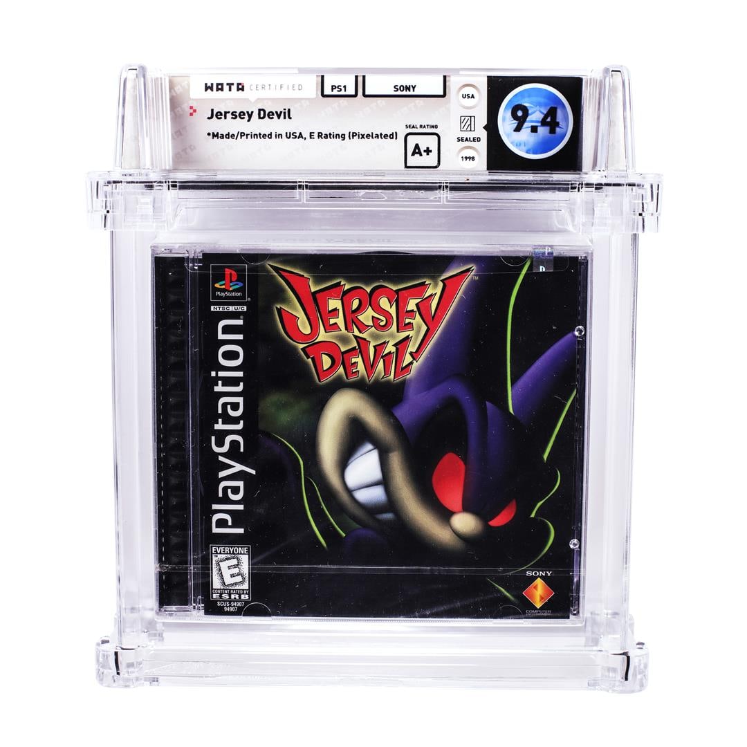 Jersey Devil Ps1 Playstation Sealed Video Game Wata 9.4 a Auction