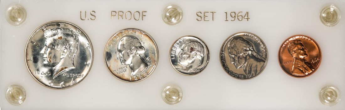 1964 (5) Coin Proof Set: One 1964 (5) Coin Proof Set.