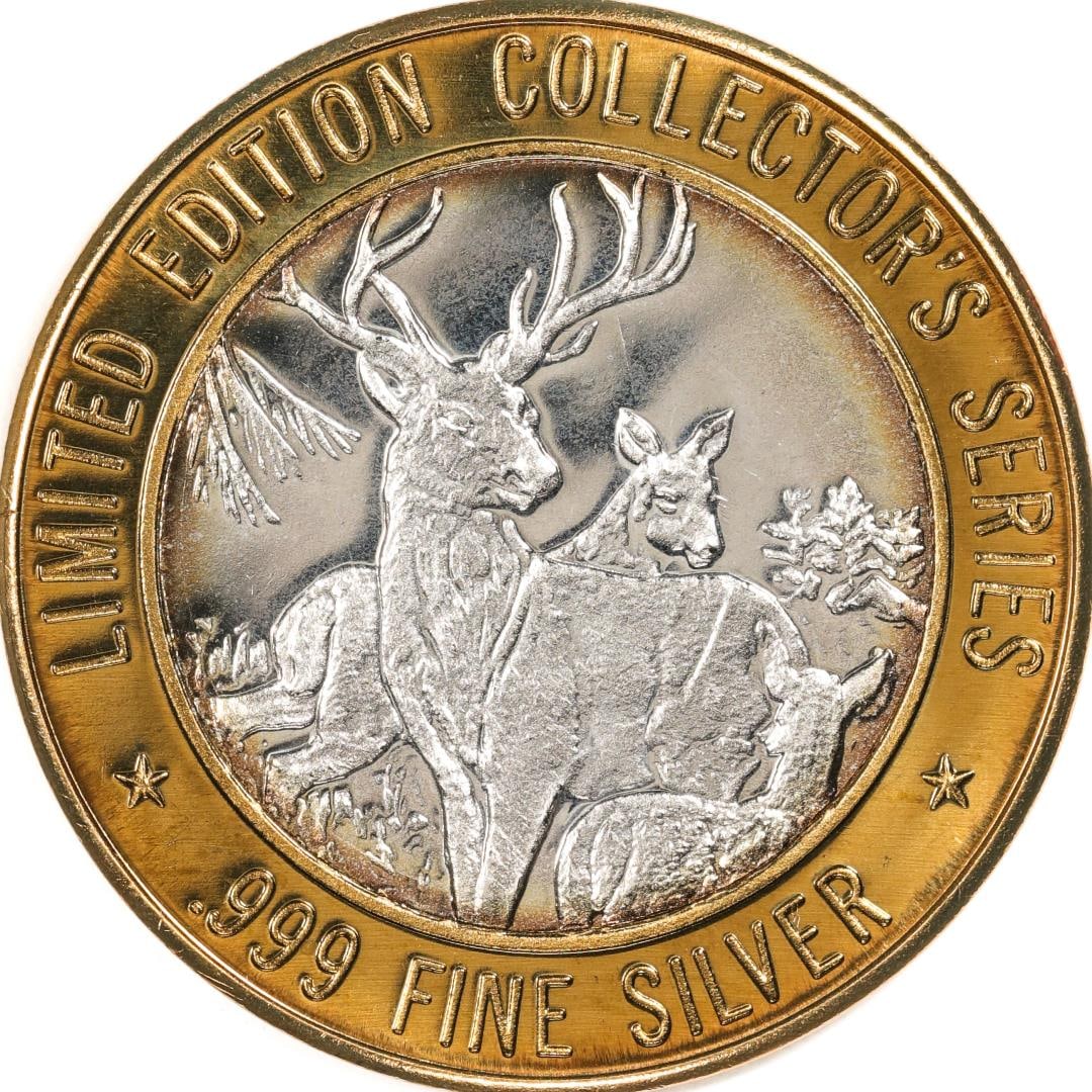 .999 Fine Silver 1996 Grand Casino $10 Limited Edition Gaming Token: One .999 Fine Silver 1996 Grand Casino $10 Limited Edition Gaming Token.