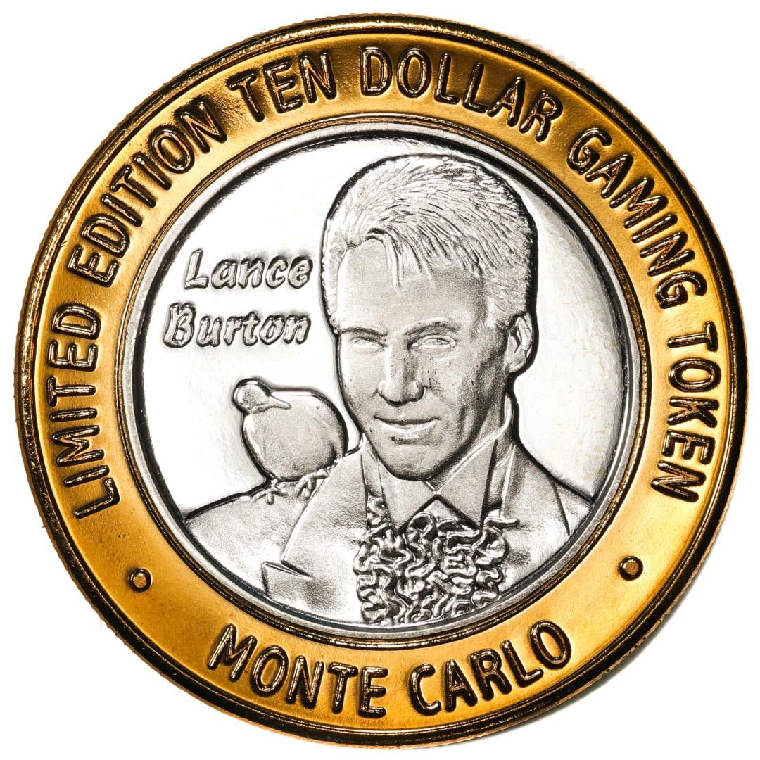 .999 Silver Monte Carlo Resort & Casino Las Vegas, NV $10 Limited Edition Gaming Token: One .999 Silver Monte Carlo Resort & Casino Las Vegas, NV $10 Limited Edition Gaming Token.