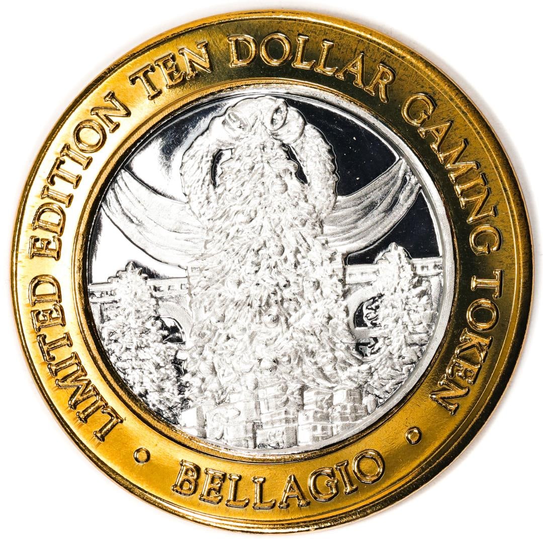 .999 Silver Bellagio Las Vegas, Nevada $10 Casino Limited Edition Gaming Token: One .999 Silver Bellagio Las Vegas, Nevada $10 Casino Limited Edition Gaming Token.