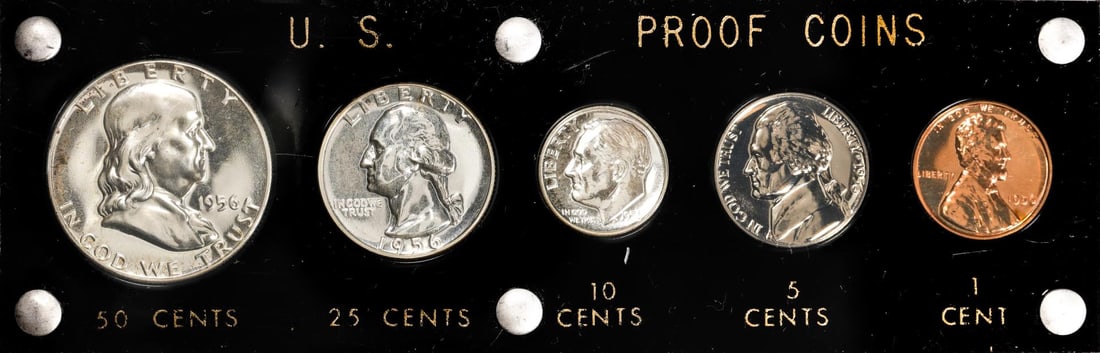 1956 (5) Coin Proof Set: One 1956 (5) Coin Proof Set.