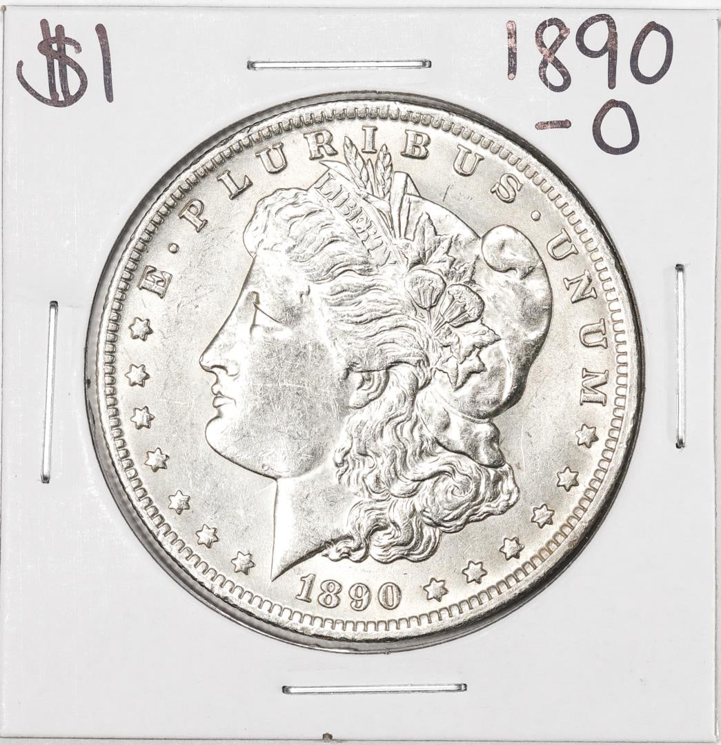 1890-O $1 Morgan Silver Dollar Coin: One 1890-O $1 Morgan Silver Dollar Coin.