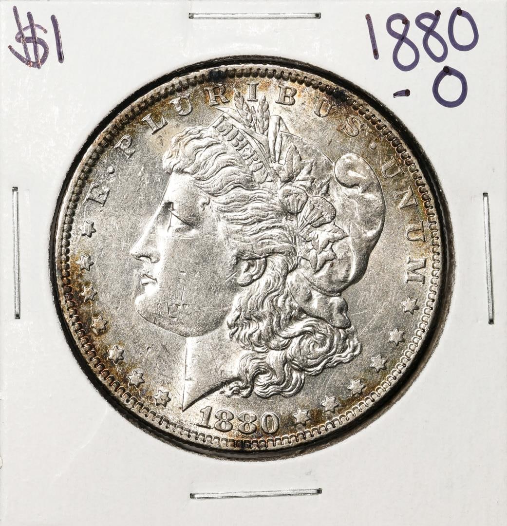 1880-O $1 Morgan Silver Dollar Coin: One 1880-O $1 Morgan Silver Dollar Coin.