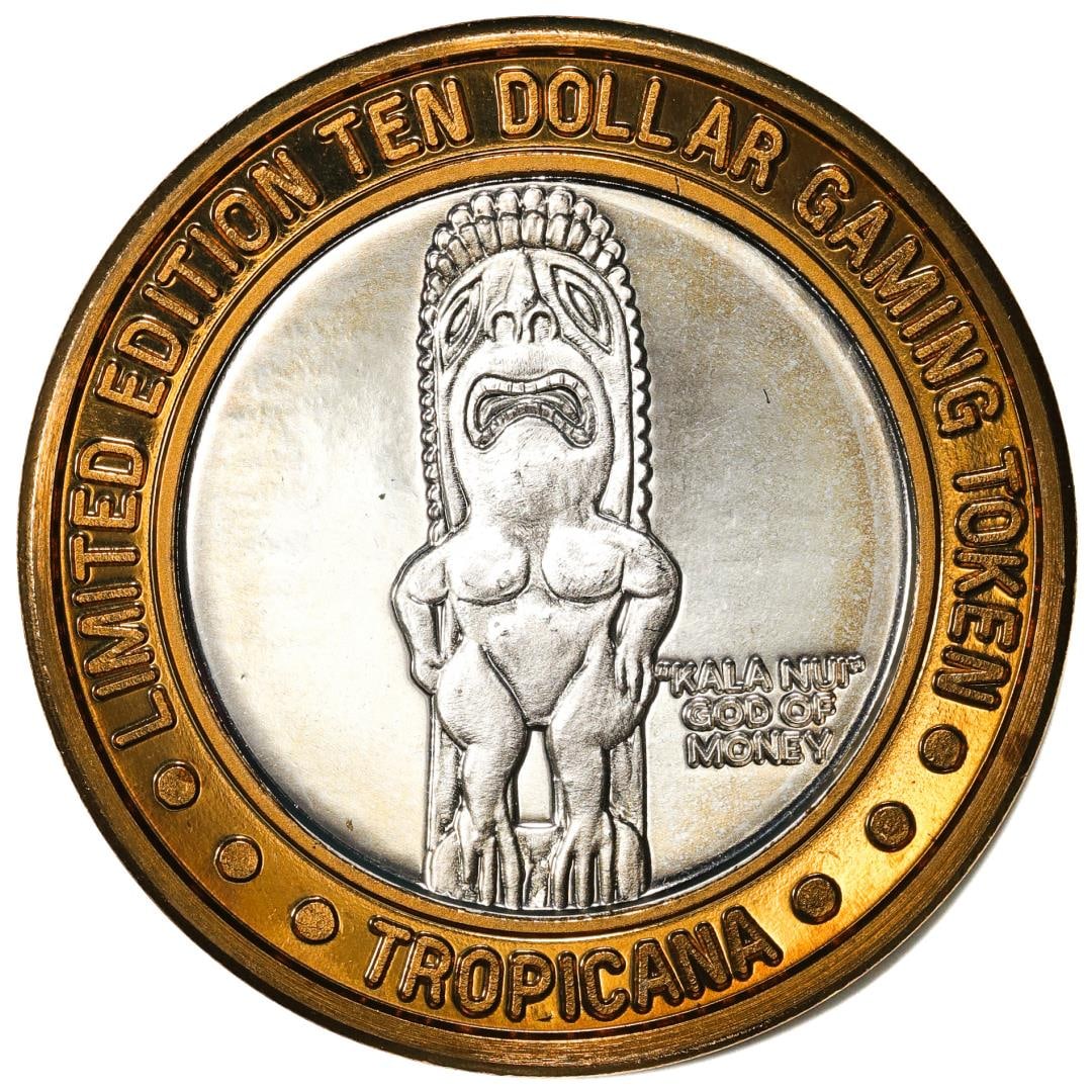 .999 Silver Tropicana Las Vegas, Nevada $10 Casino Limited Edition Gaming Token: One .999 Silver Tropicana Las Vegas, Nevada $10 Casino Limited Edition Gaming Token.