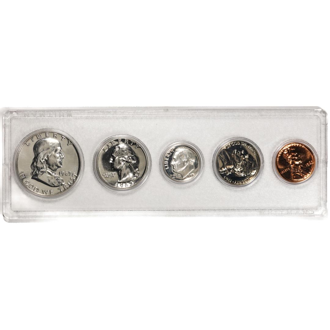 1963 (5) Coin Proof Set: One 1963 (5) Coin Proof Set.