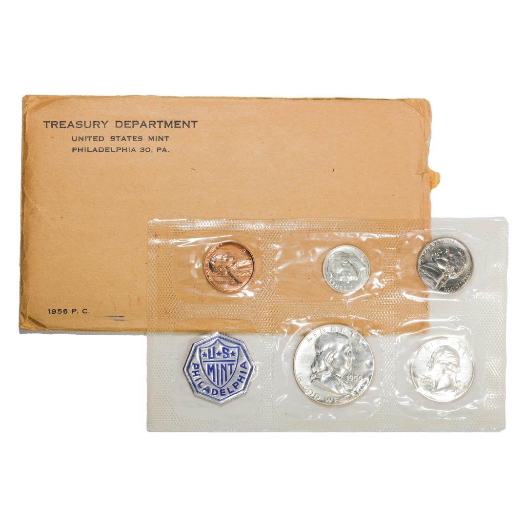 1956 (5) Coin Proof Set in Envelope: One 1956 (5) Coin Proof Set in Envelope.