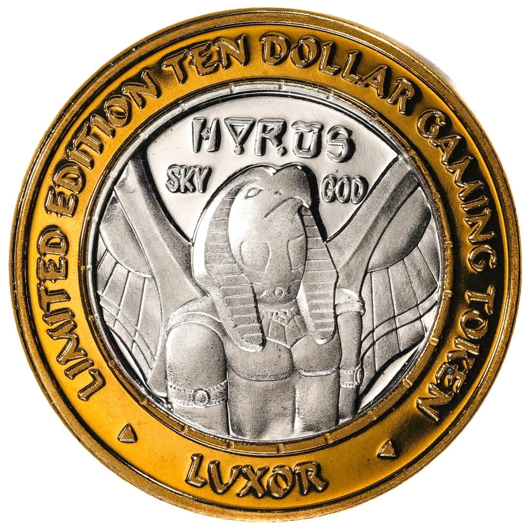 .999 Silver Luxor Las Vegas, Nevada $10 Casino Limited Edition Gaming Token: One .999 Silver Luxor Las Vegas, Nevada $10 Casino Limited Edition Gaming Token.