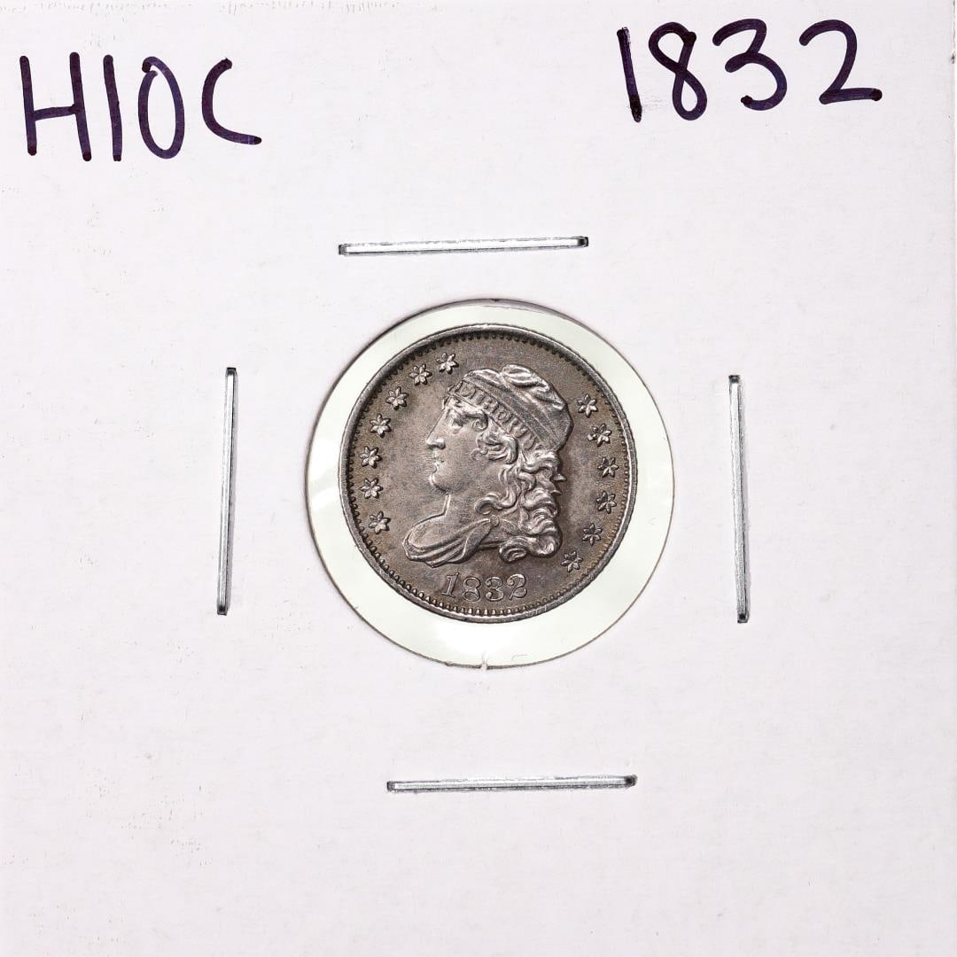 1832 Capped Bust Half Dime Coin: One 1832 Capped Bust Half Dime Coin.