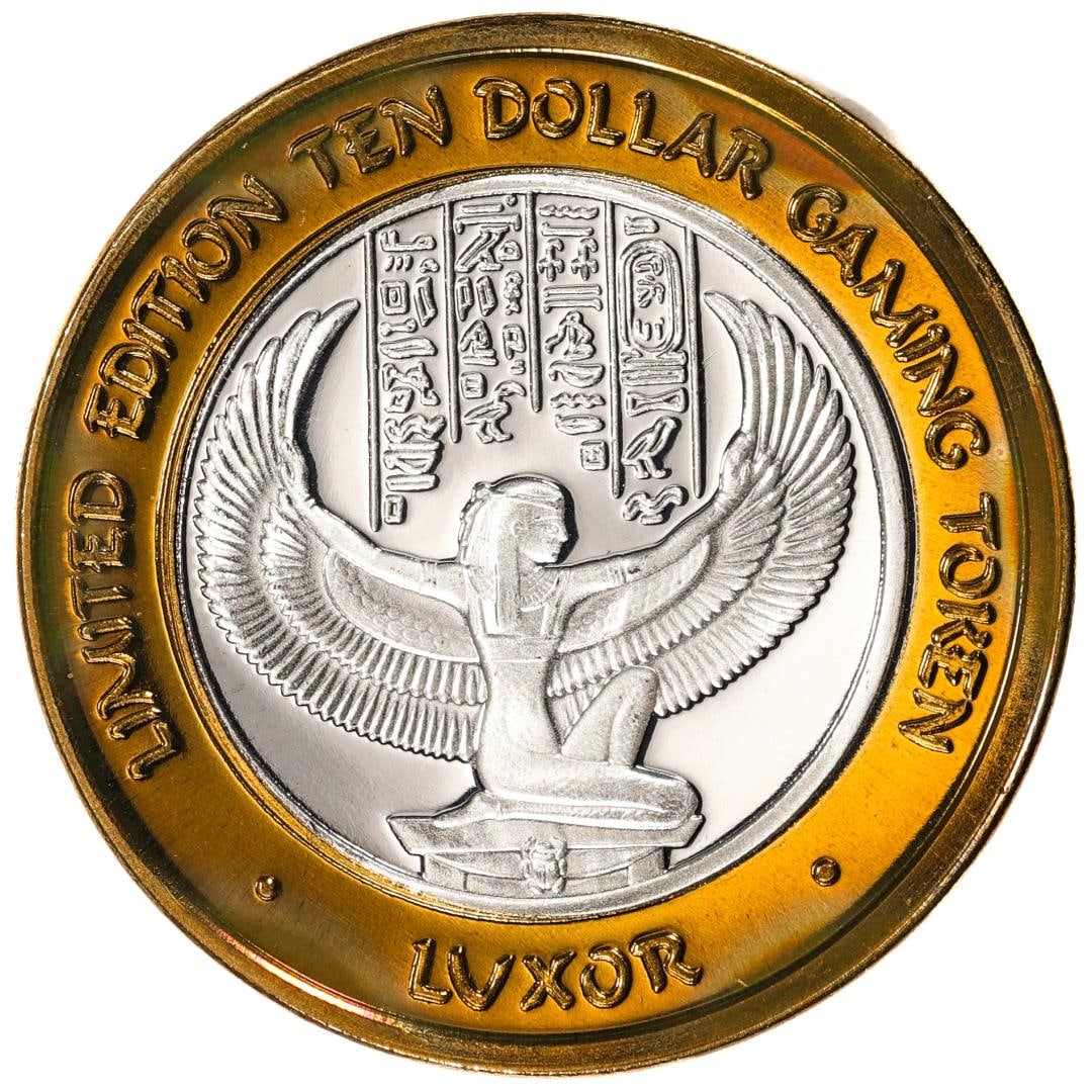 .999 Silver Luxor Las Vegas, Nevada $10 Casino Limited Edition Gaming Token: One .999 Silver Luxor Las Vegas, Nevada $10 Casino Limited Edition Gaming Token.