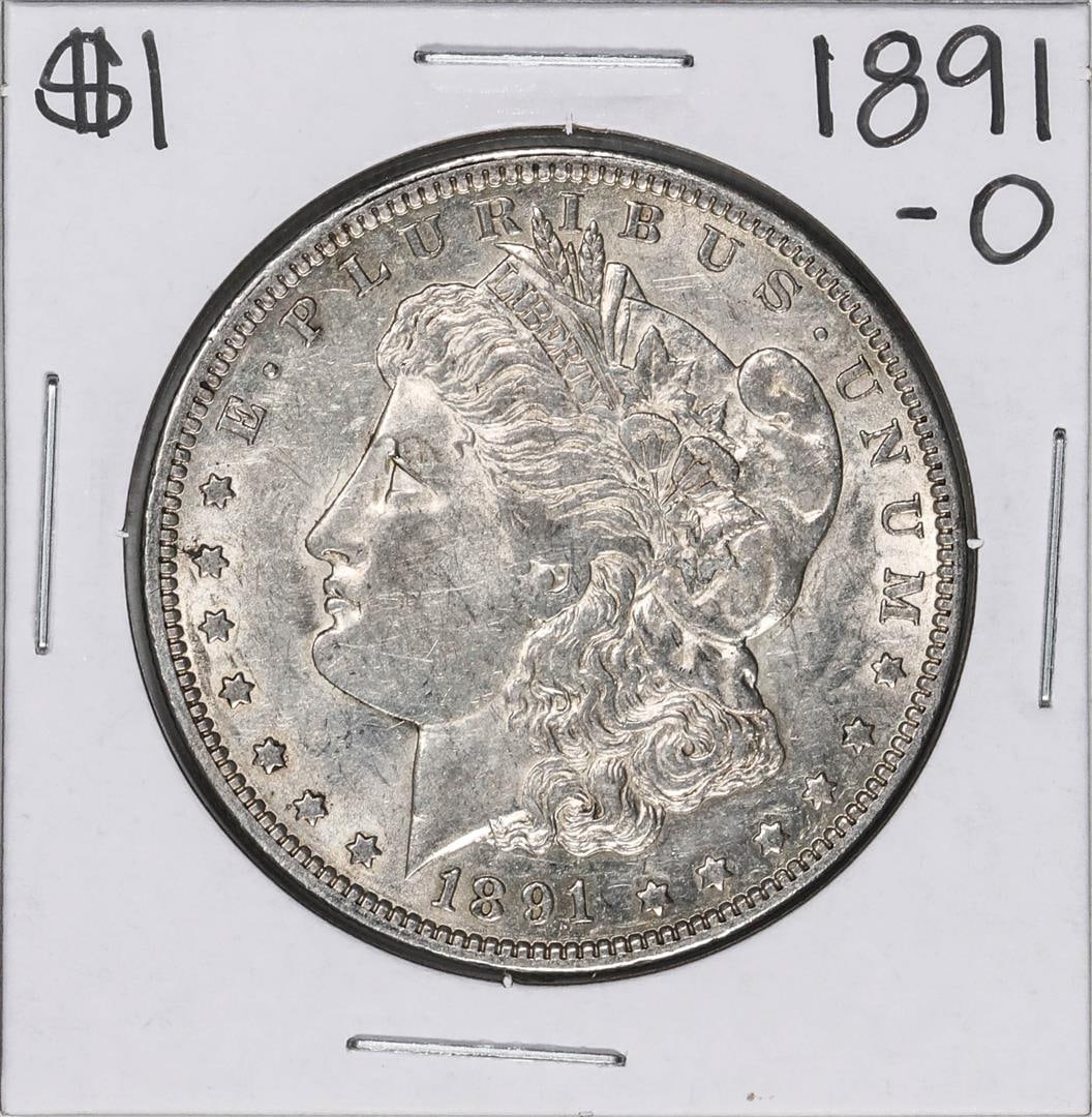 1891-O $1 Morgan Silver Dollar Coin: One 1891-O $1 Morgan Silver Dollar Coin.