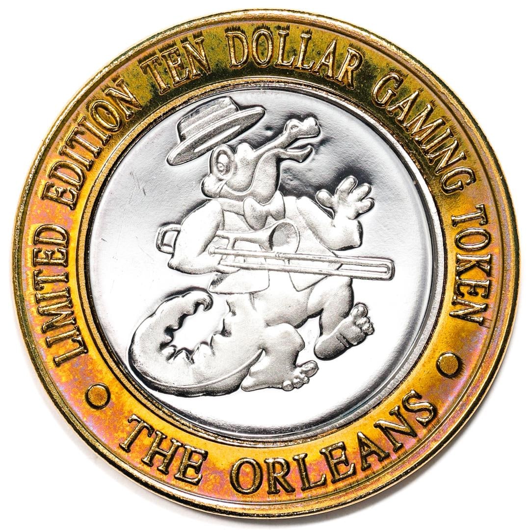 .999 Silver The Orleans Hotel & Casino Las Vegas, NV $10 Casino Token Limited Edition: One .999 Silver The Orleans Hotel & Casino Las Vegas, NV $10 Casino Token Limited Edition.