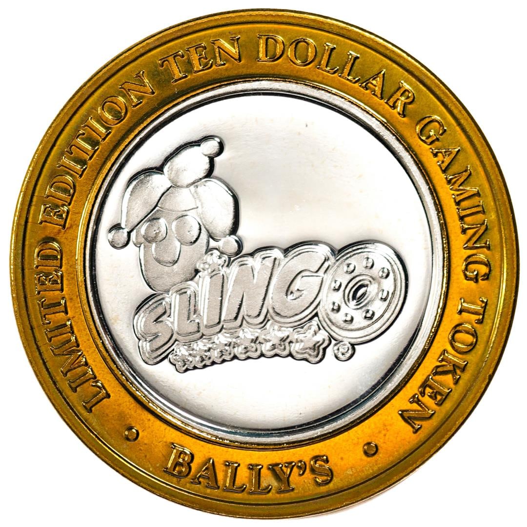 .999 Silver Bally's Las Vegas, Nevada $10 Casino Limited Edition Gaming Token: One .999 Silver Bally's Las Vegas, Nevada $10 Casino Limited Edition Gaming Token.
