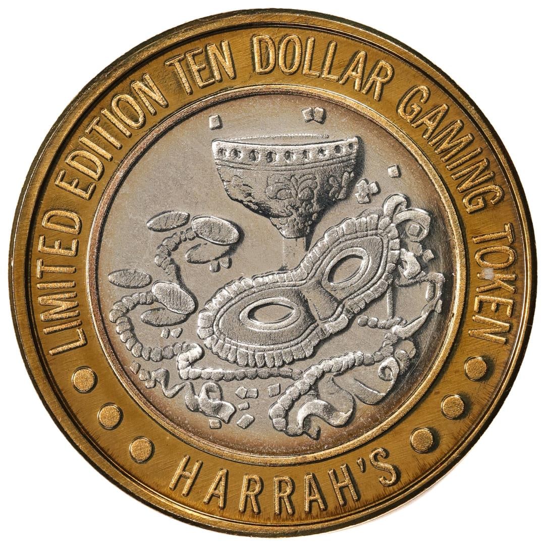 .999 Silver Harrah's Las Vegas, Nevada $10 Casino Limited Edition Gaming Token: One .999 Silver Harrah's Las Vegas, Nevada $10 Casino Limited Edition Gaming Token.