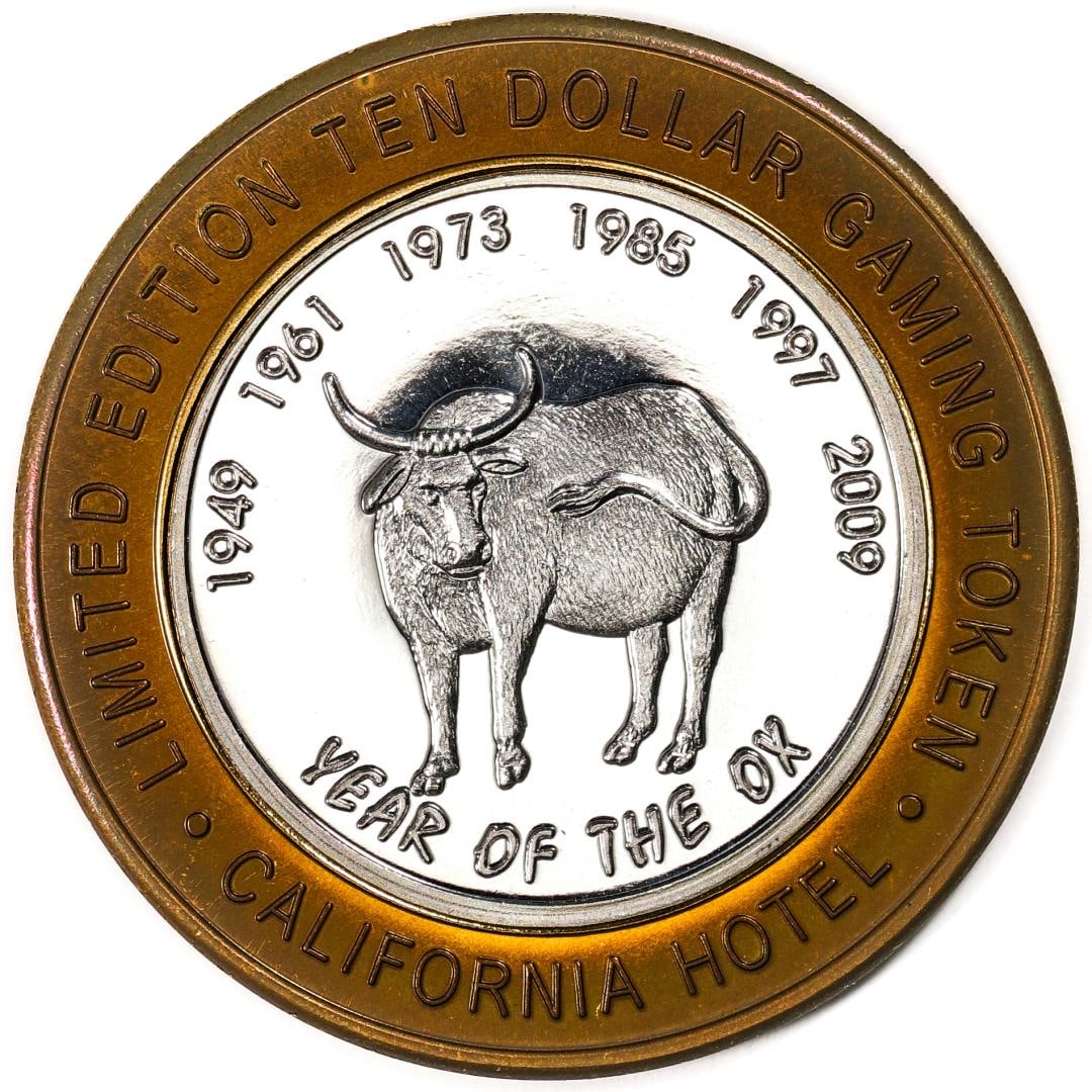 .999 Silver Sam Boyd's California Hotel $10 Casino Limited Edition Gaming Token: One .999 Silver Sam Boyd's California Hotel $10 Casino Limited Edition Gaming Token.