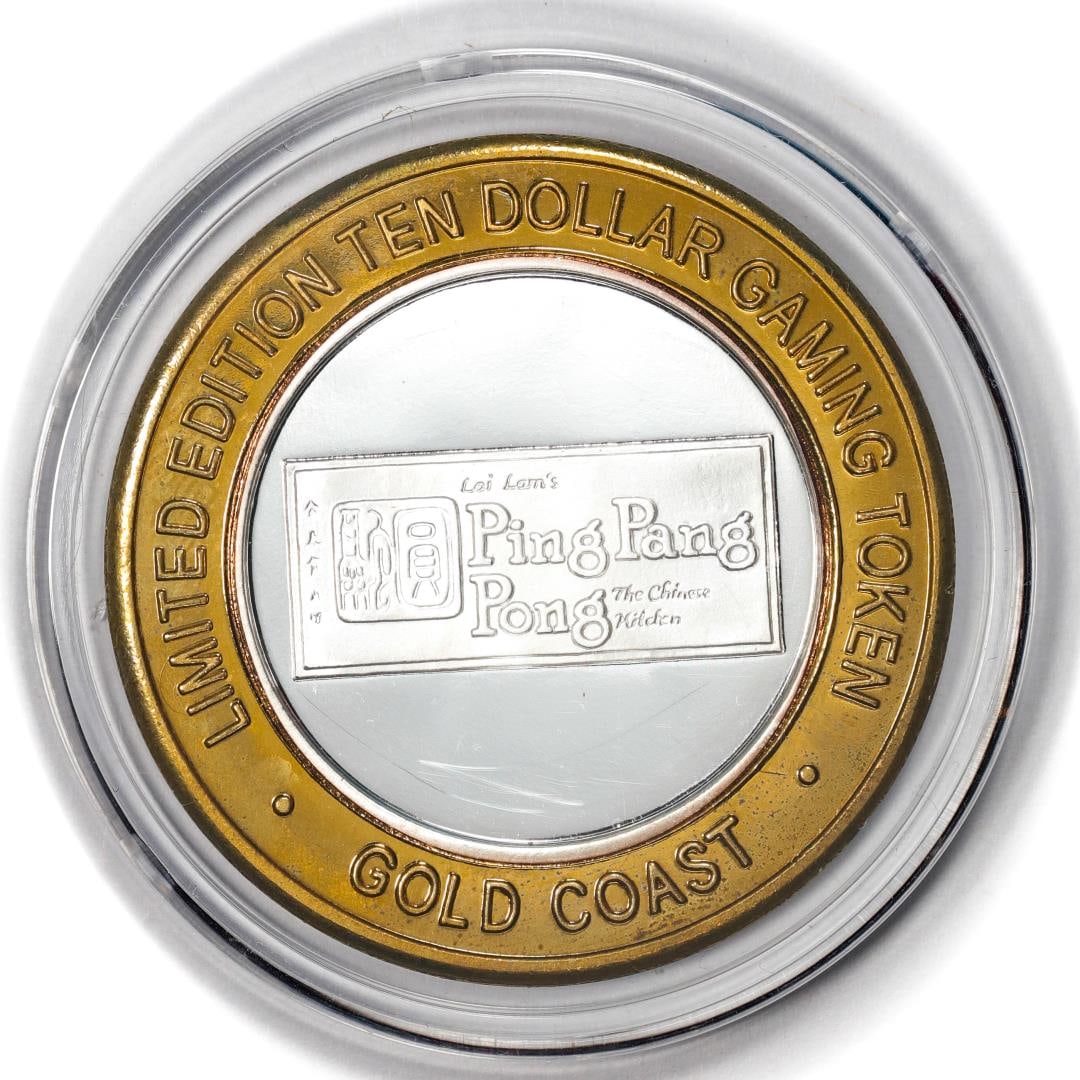 .999 Fine Silver Gold Coast Las Vegas, Nevada $10 Casino Limited Edition Gaming Token: One .999 Fine Silver Gold Coast Las Vegas, Nevada $10 Casino Limited Edition Gaming Token.