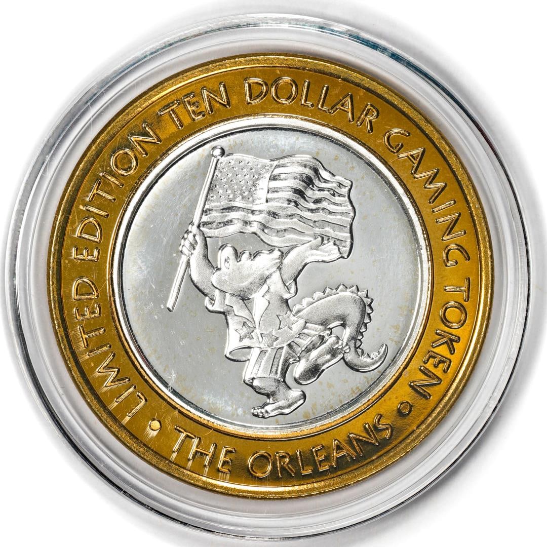 .999 Silver The Orleans Hotel & Casino Las Vegas, NV $10 Casino Token Limited Edition: One .999 Silver The Orleans Hotel & Casino Las Vegas, NV $10 Casino Token Limited Edition.