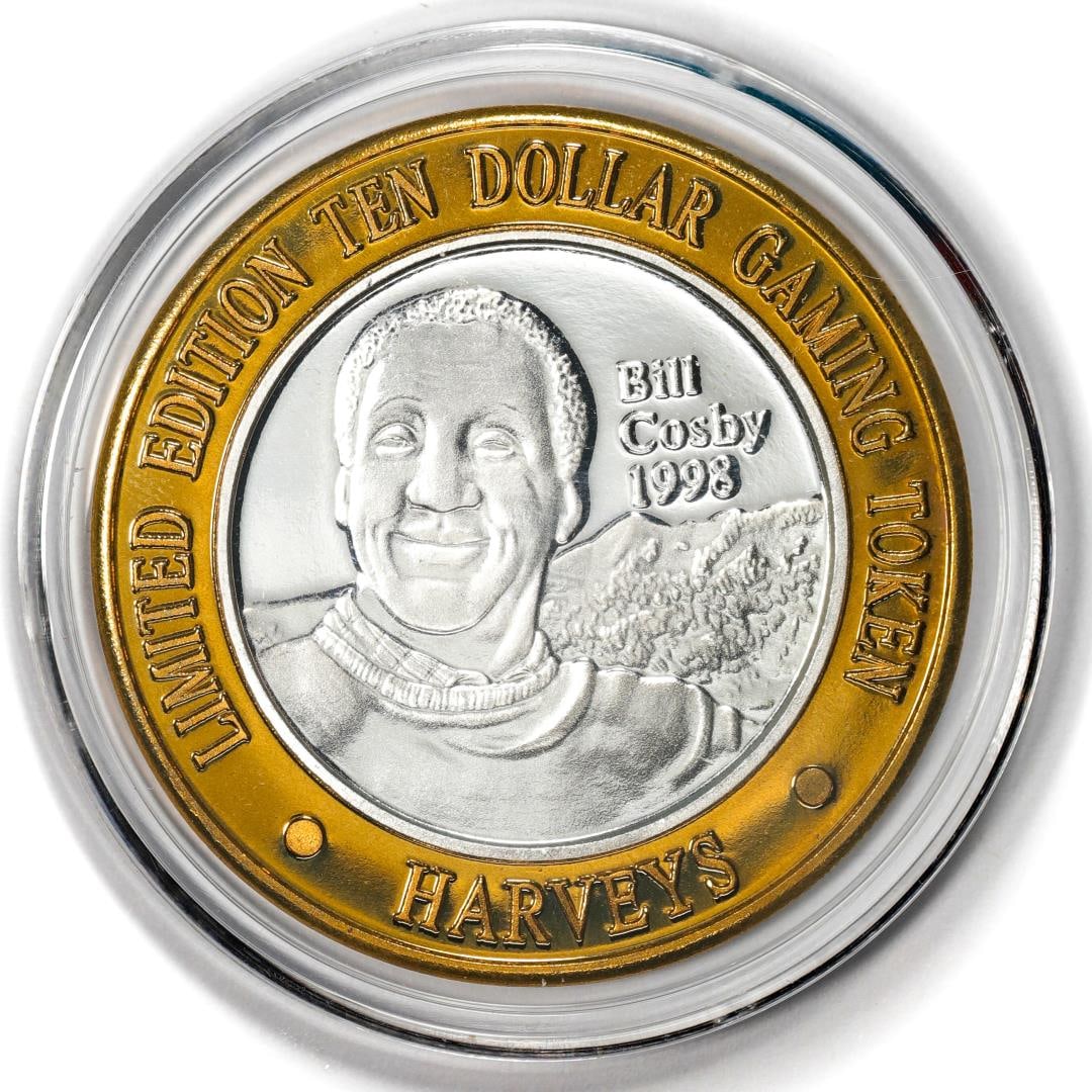 .999 Fine Silver Harvey's Resort Lake Tahoe, Nevada $10 Limited Edition Gaming Token: One .999 Fine Silver Harvey's Resort Lake Tahoe, Nevada $10 Limited Edition Gaming Token.