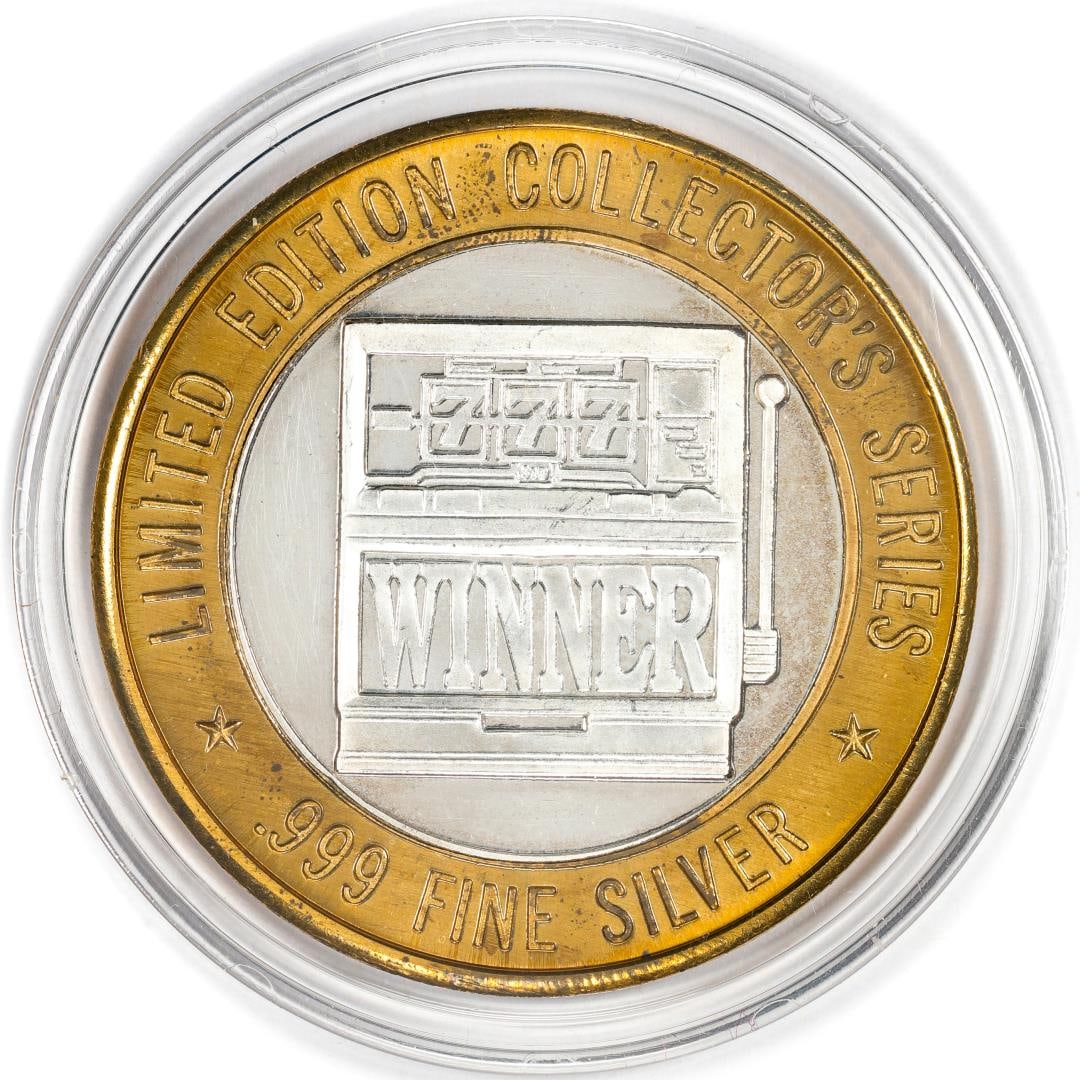 .999 Fine Silver Casino St. Charles Riverfront Station $10 Limited Edition Gaming Token: One .999 Fine Silver Casino St. Charles Riverfront Station $10 Limited Edition Gaming Token.