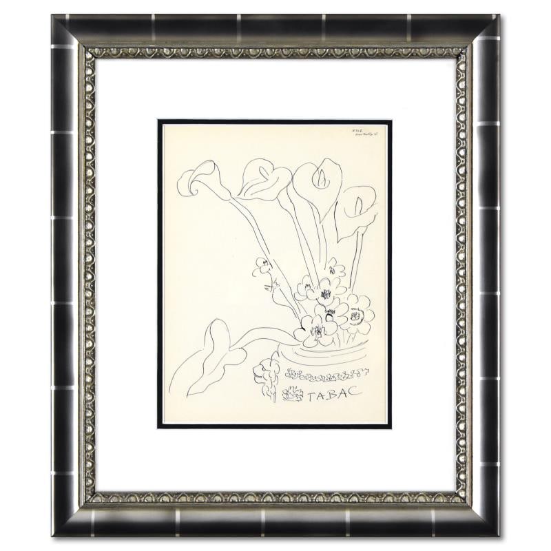 Henri Matisse (1869-1954) Print Lithograph on Paper: This is a lithograph reproduction by Henri Matisse (1869-1954), dated 1942 and bearing the plate signature of the artist. This piece comes custom framed. Includes Letter of Authenticity. Measures appr
